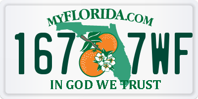 FL license plate 1677WF