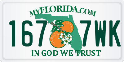 FL license plate 1677WK