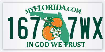 FL license plate 1677WX