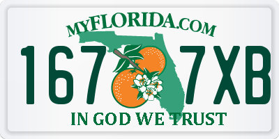 FL license plate 1677XB