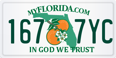 FL license plate 1677YC