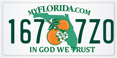 FL license plate 1677ZO