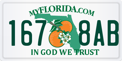 FL license plate 1678AB