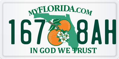 FL license plate 1678AH