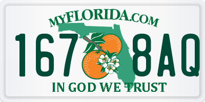 FL license plate 1678AQ