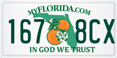 FL license plate 1678CX