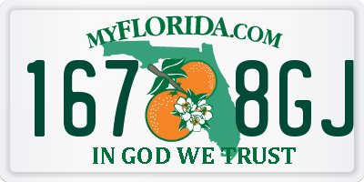 FL license plate 1678GJ