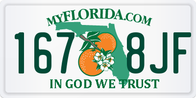 FL license plate 1678JF