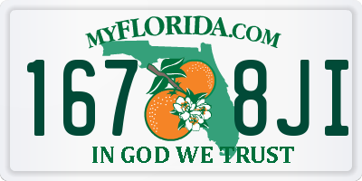 FL license plate 1678JI