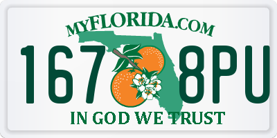 FL license plate 1678PU