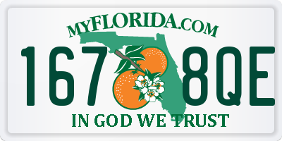 FL license plate 1678QE