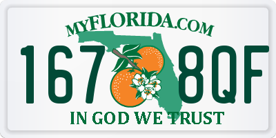 FL license plate 1678QF