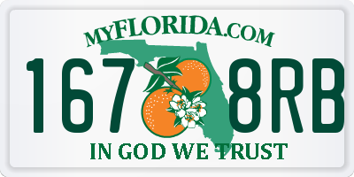 FL license plate 1678RB