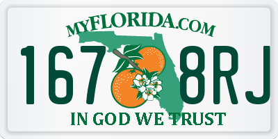 FL license plate 1678RJ