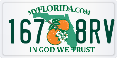 FL license plate 1678RV