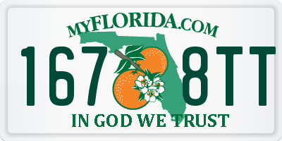 FL license plate 1678TT