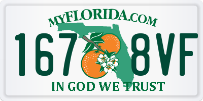 FL license plate 1678VF