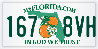 FL license plate 1678VH