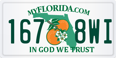 FL license plate 1678WI