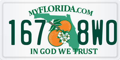 FL license plate 1678WO