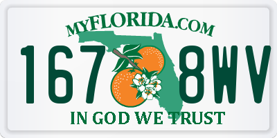 FL license plate 1678WV