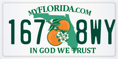 FL license plate 1678WY