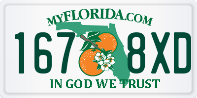 FL license plate 1678XD