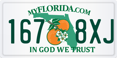 FL license plate 1678XJ