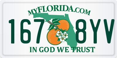 FL license plate 1678YV