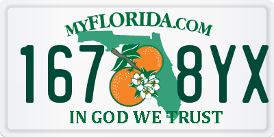 FL license plate 1678YX