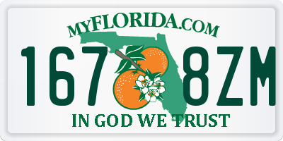 FL license plate 1678ZM
