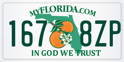 FL license plate 1678ZP