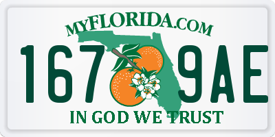 FL license plate 1679AE