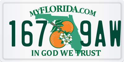 FL license plate 1679AW