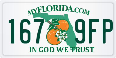 FL license plate 1679FP