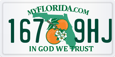 FL license plate 1679HJ
