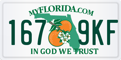 FL license plate 1679KF