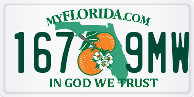 FL license plate 1679MW