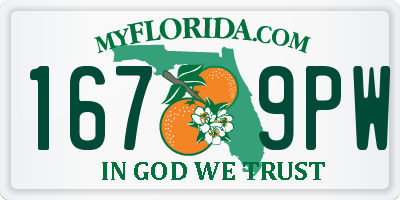 FL license plate 1679PW