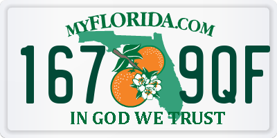 FL license plate 1679QF