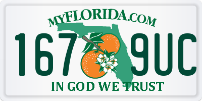 FL license plate 1679UC