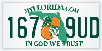 FL license plate 1679UD