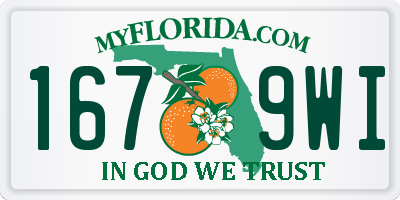 FL license plate 1679WI