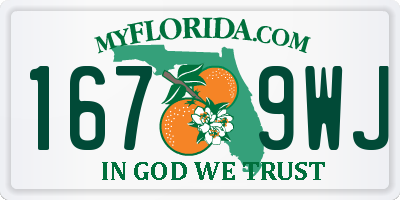 FL license plate 1679WJ