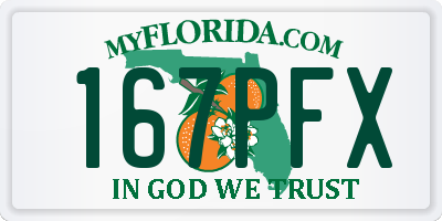 FL license plate 167PFX