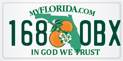 FL license plate 1680BX