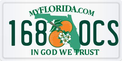 FL license plate 1680CS