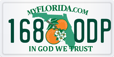 FL license plate 1680DP