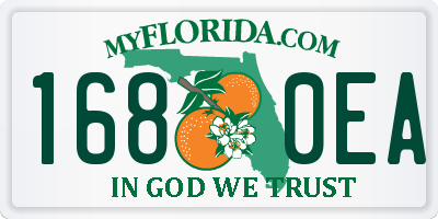 FL license plate 1680EA