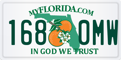FL license plate 1680MW